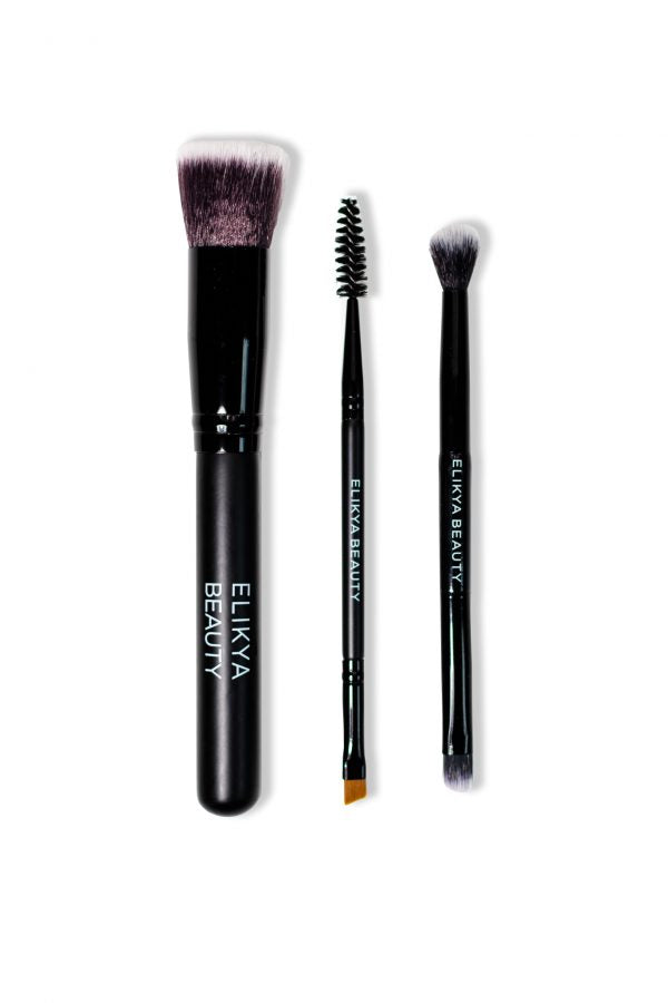 Set of makeup brushes